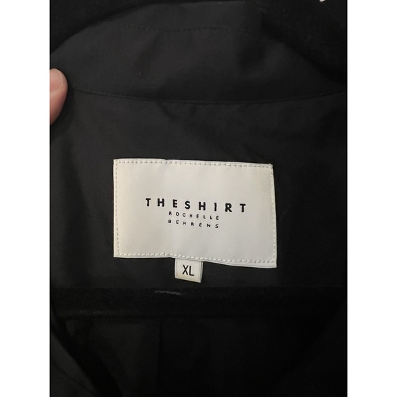 The Shirt Dress By Rochelle Behrens Button Up Long Sleeve Black Size XL Womens - Picture 3 of 5